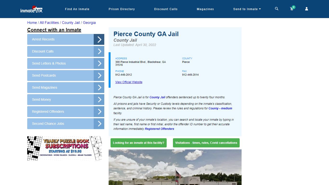 Pierce County GA Jail - Inmate Locator - Blackshear, GA